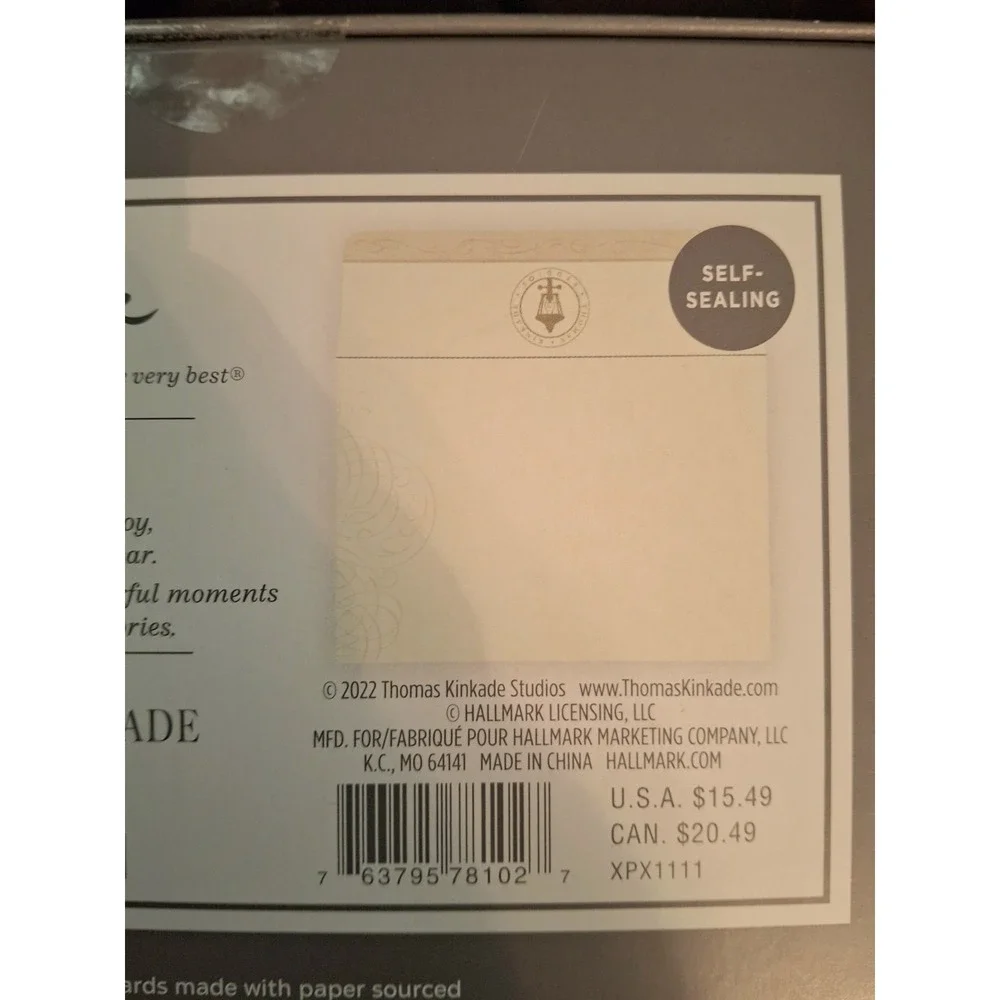 Thomas Kinkade Hallmark Christmas Cards 'Dash Away All' New Factory Sealed